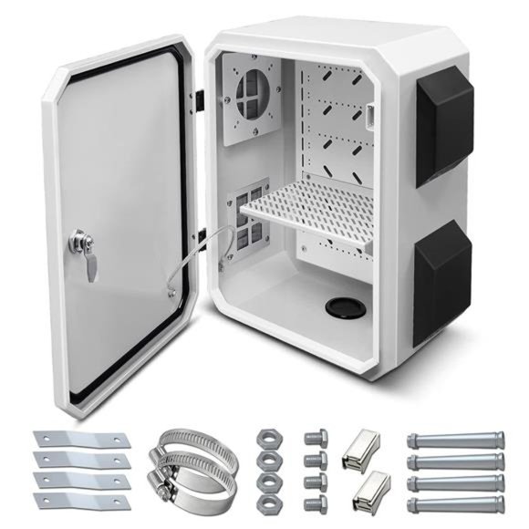 Outdoor Electrical Box, Aluminum Alloy Back Beam,  (15.7" x 11.8" x 7.9") - Picture 1 of 7